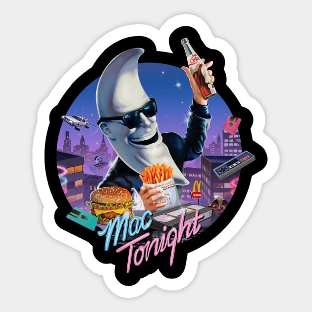 Mac Tonight Print Vers Sticker by Mr.Melville